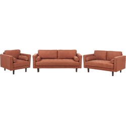 NURMO - Woonkamer set 6-zits - Goudbruin - Polyester