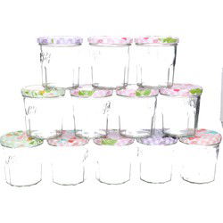 Weckpotten Bewaarpotten Voorraadpotten schroefdeksel - 36x - 324 ml - Voorraadpot