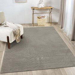 Japandi vloerkleed - Mystic Grooves Taupe - 80 x 150 cm