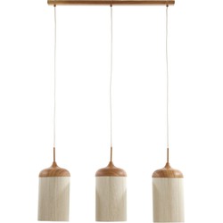 Hanglamp Dania - Naturel/Crème - 90x22x32cm - 3L