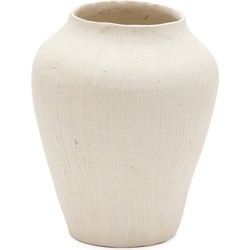 Kave Home - Vanu vaas van wit papier-maché 22 cm