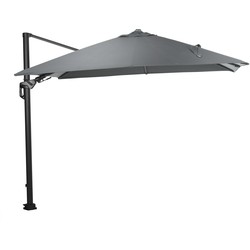 Hawaii Lumen parasol - 300x300 cm - carbon black - donker grijs