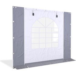 Partytent zijwand PVC met raam en ritsen 3 mtr 220cm hoog