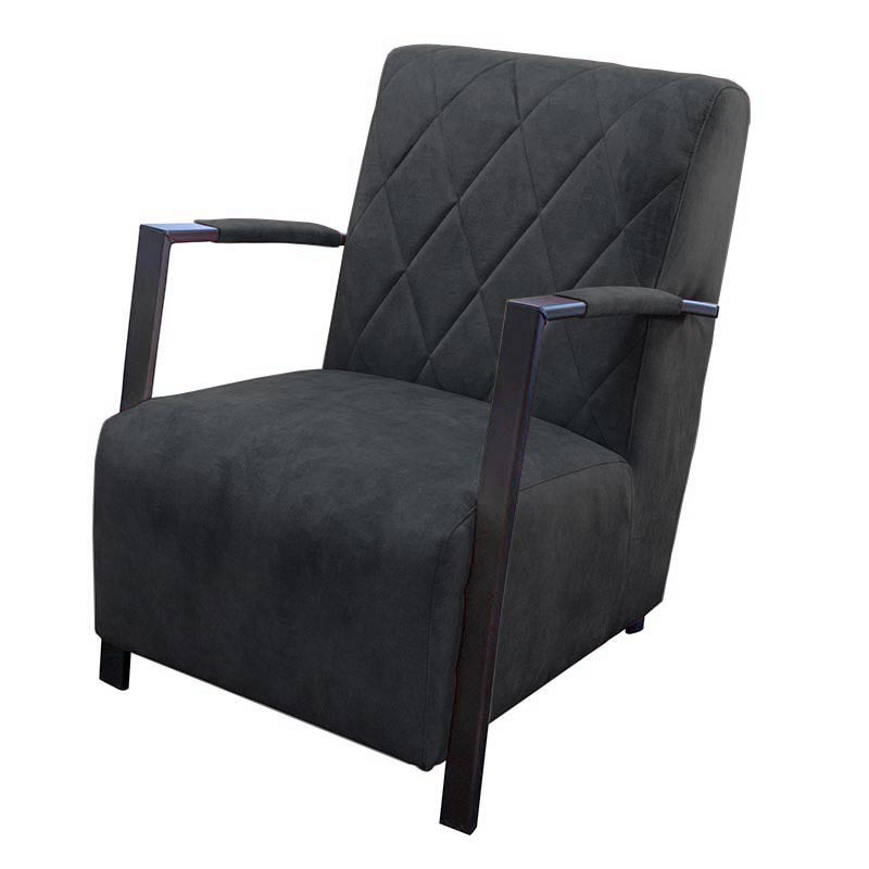 Fauteuil - Isabella - velours Adore antraciet 67 - 