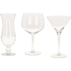 Cocktails maken glazen set - 12x stuks - 3 verschillende soorten - Cocktailglazen