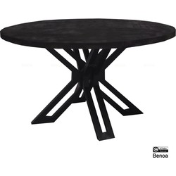 Benoa Yana Round Coffee Table Black 80 cm
