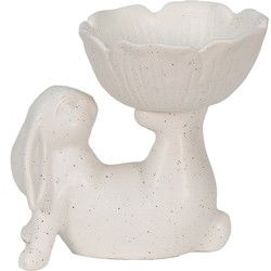 Clayre & Eef Beeld Konijn Wit Polyresin