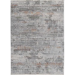 Vercai Rugs Bellagio Collectie - Hoogpolig Vloerkleed - Polyester - Multi -Grijs - 200x300 cm