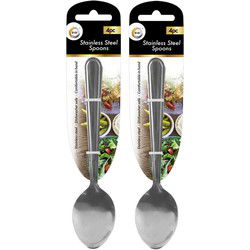 DID diner eetlepels - 8x stuks - van RVS - 19 cm - dinerbestek - Eetlepels