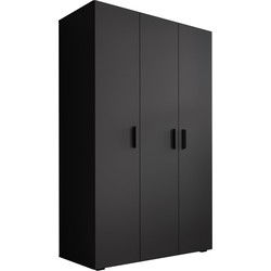 Meubella - Kledingkast Brussel - Antraciet - 111 cm