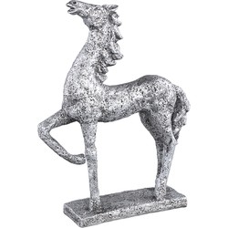 PTMD Lucinda Silver poly posing horse statue