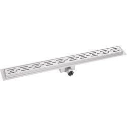 Badplaats Douchegoot 120 cm BP03 - Douchedrain met RVS Rooster - 7 cm Diep en Inclusief Afvoer