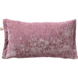 Dutch Decor LEWIS - Sierkussen 30x50 cm - fluweel - met sierrand - Elderberry - paars - Dutch Decor