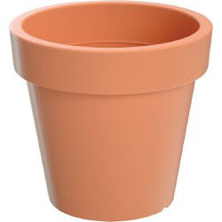 1x Kunststof bloempotten/plantenpotten 25 cm terracotta - Plantenpotten
