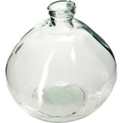 Atmosphera bloemenvaas Organische bol fles vorm - helder transparant - glas - H33 x D32 cm - Vazen