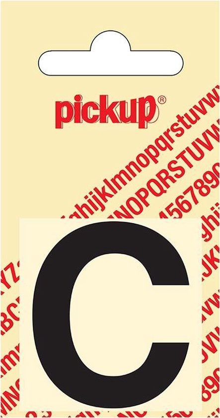 Plakletter Helvetica 40 mm Sticker zwarte letter c - Pickup - 