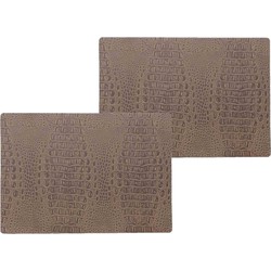 4x stuks stevige luxe Tafel placemats Coko bruin 30 x 43 cm - Placemats