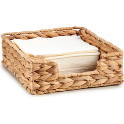 Giftdecor Servettenhouder van riet - naturel - 23 x 23 x 8 cm - Servethouders