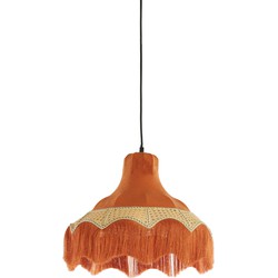 Light & Living - hanglamp - Mizia - oranje - textiel - E27 - 2985990