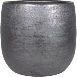 Floran Plantenpot Mira - keramiek - zwart - 29 x 27 cm - Plantenpotten