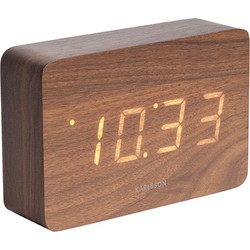 Wekker Square - Donker Hout fineer - 15x4,8x10cm