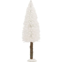 Weihnachtsfigur Borstenbaum auf Baumstamm Weiß 20 cm - Luville