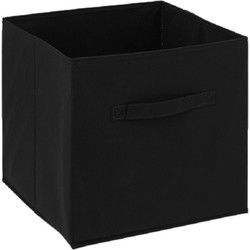 5Five Opbergmand - Zwart - 31x31x31 cm - 29L - Opvouwbaar - Opbergmanden