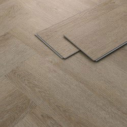 Set van 4 PVC vinyl vloeren visgraat klik vinyl 1,56m² 20 planken 4,2mm dik donker eiken geschikt voor vochtige ruimtes ML-Design