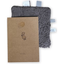 Snoozebaby Snoozebaby Giftset Knuffeldoekje & Geboortekaartje - Storm Grey