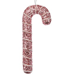 Clayre & Eef Kersthanger Zuurstok 7x2x17 cm Roze Kunststof