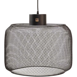 PTMD Mesh Ronde Hanglamp - H30 x Ø48 cm - Ijzer - Zwart