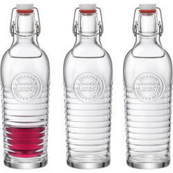 Bormioli Rocco beugelfles/weckfles - 3x - met beugeldop - 1200 ml - Decoratieve flessen