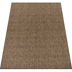 Binnen & Buitenkleed - Vloerkleed Illica - Zwart / Naturel - 200x280 cm
