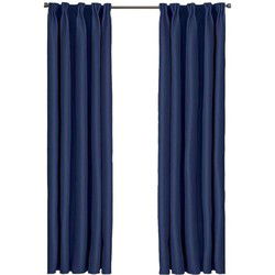 Larson - Luxe effen blackout gordijn - met haken - 1.5m x 2.5m - Donkerblauw