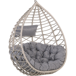 ARSITA - Hangstoel - Taupe - PE rotan