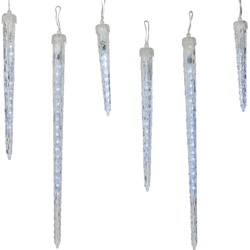 LED icicle display buiten 250cm-76L transparent/koel wit