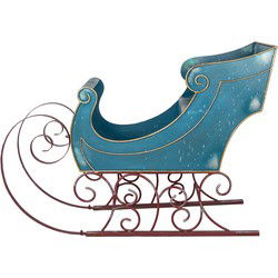Clayre & Eef Arrenslee Kerst Groot Blauw Metaal