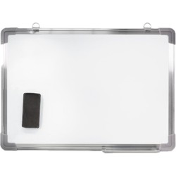 Magnetisch whiteboard met pennengoot en wisser 70 x 50 cm - Whiteboards