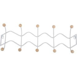 Kapstok Double Zig Zag - Wit - 61x6.5x20cm