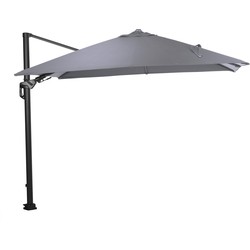 Garden Impressions Hawaii Lumen LED zweefparasol 300x300 -donker grijs - licht grijs