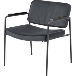 Bibi velvet fauteuil - Donkergrijs