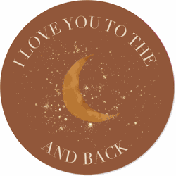 Label2X Sticker love you to the moon and back 10st.
