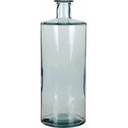 Mica Decorations flesvormige bloemenvaas 15 x 40 cm transparant glas - Vazen