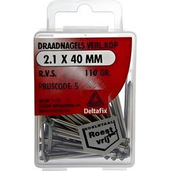 Draadnagel vk 2.1x40mm rvs 110gr