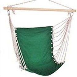 Hangmat stoel / hangende stoel groen 100 x 60 cm - Hangstoelen