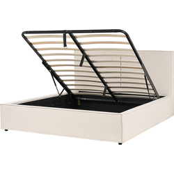 Beliani MOISSAC - Tweepersoonsbed-Beige-Polyester