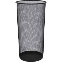 Gerimport paraplubak/parapluhouder - zwart - draad metaal - D26 x H50 cm - Paraplubakken