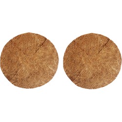 2x stuks inlegvellen kokos voor hanging basket 25 cm - kokosinleggers - Plantenbakken