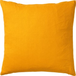 Dutch Decor JAMES - Kussenhoes 45x45 cm - duurzaam katoen - effen kleur - Golden Glow - geel - Dutch Decor