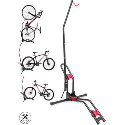 4toolz® Display Fietsenrek Deluxe - 3-in-1 Fietsstandaard Mountainbike - Zwart